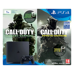 PS4 Slim Console, 1TB, Call of Duty®: Infinite Warfare 2 Game Download Bundle (includes Infinite Warfare Download and Modern Warfare Remastered Download)